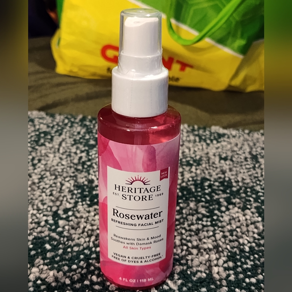 NEW! Heritage Store Rosewater Facial Spray 4oz